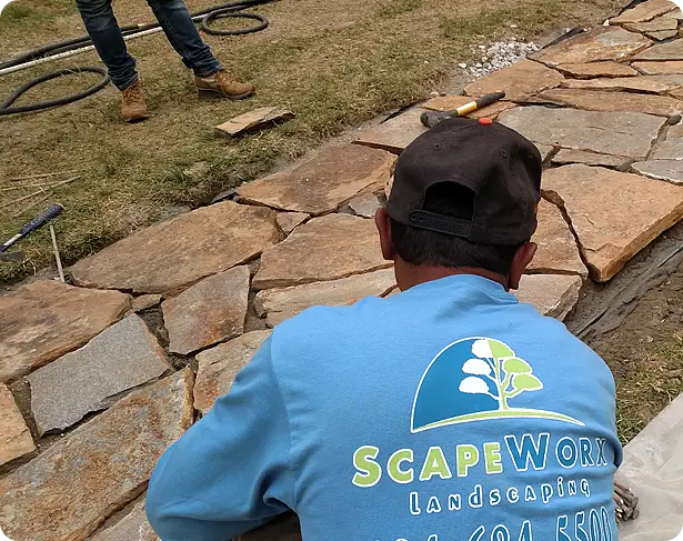 ScapeWorx walkway installation Glen Mills, Garnet Valley, Media PA