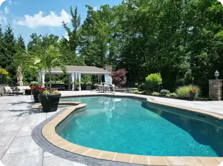 Backyard pool After a ScapeWorx renovation