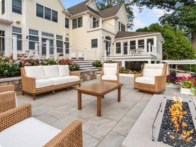 Porcelain pavers. Installation in Glen Mills, Garnet Valley, Media, and nearby areas